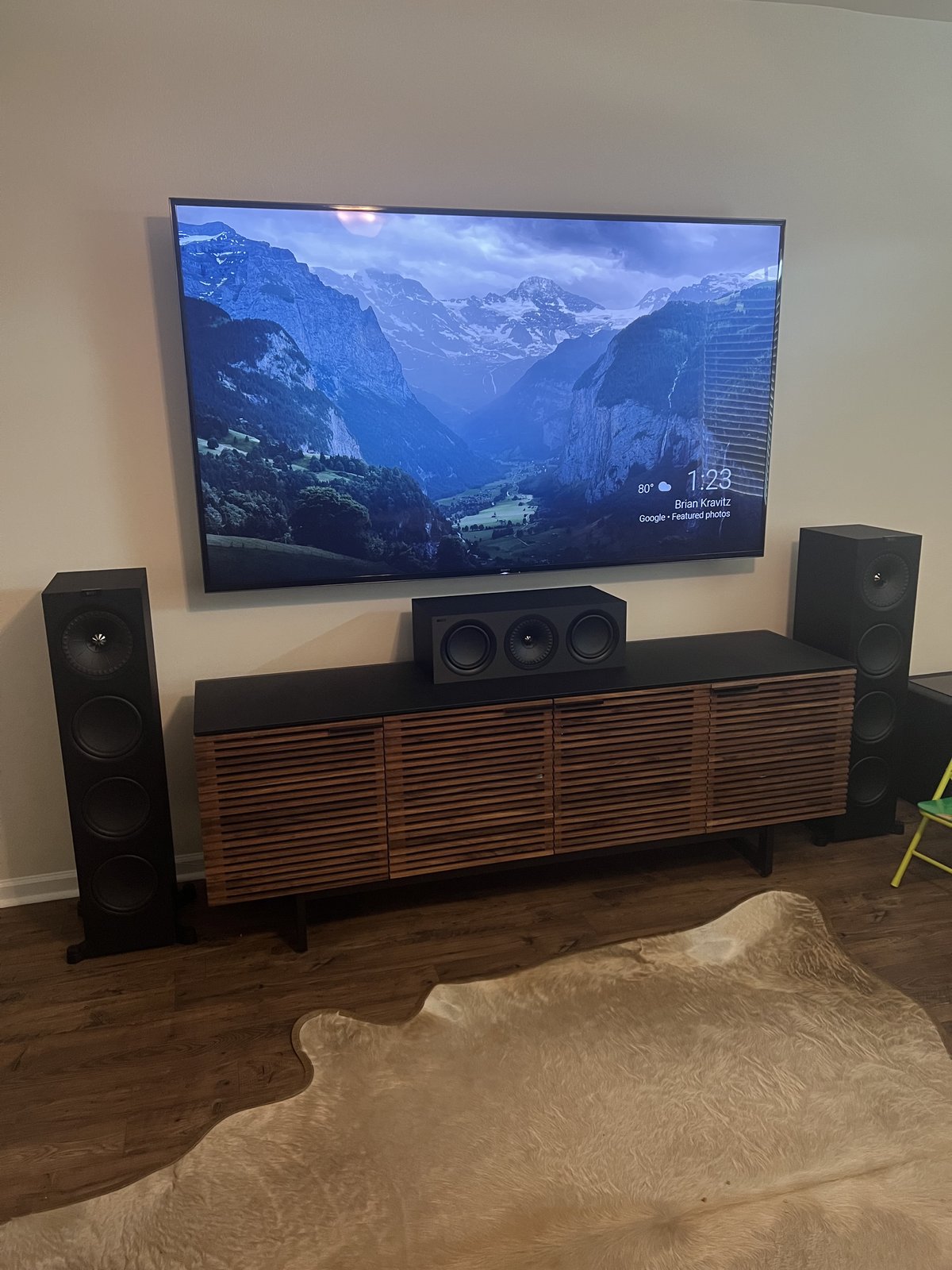 TV + HiFi speakers — centered sound
