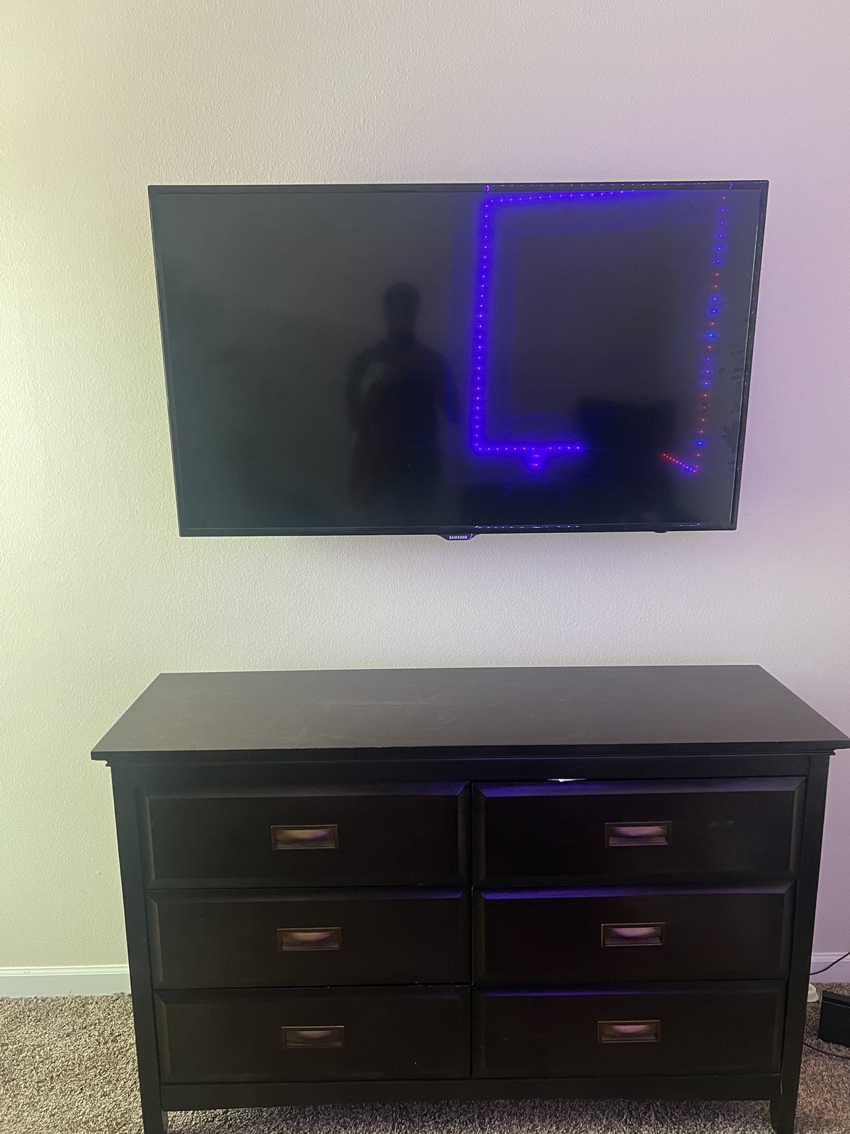 Bedroom mount with LED backlight