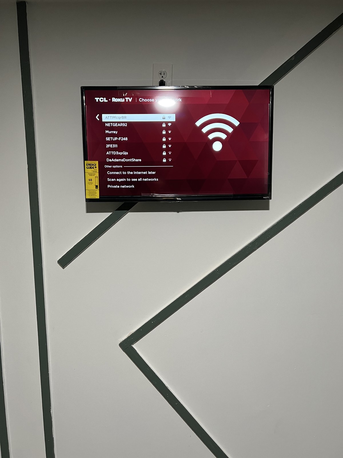 Kids room TV — WiFi setup complete